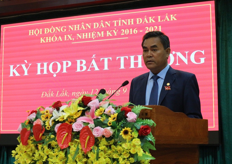 Kỳ họp bất thường HĐND tỉnh khoá IX